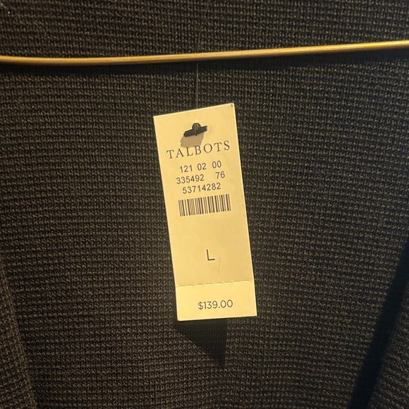 Talbots Classic Black Sweater Blazer size L - Picture 2 of 7